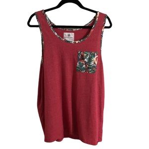 On the abyss Sleeveless Tank with floral pocket